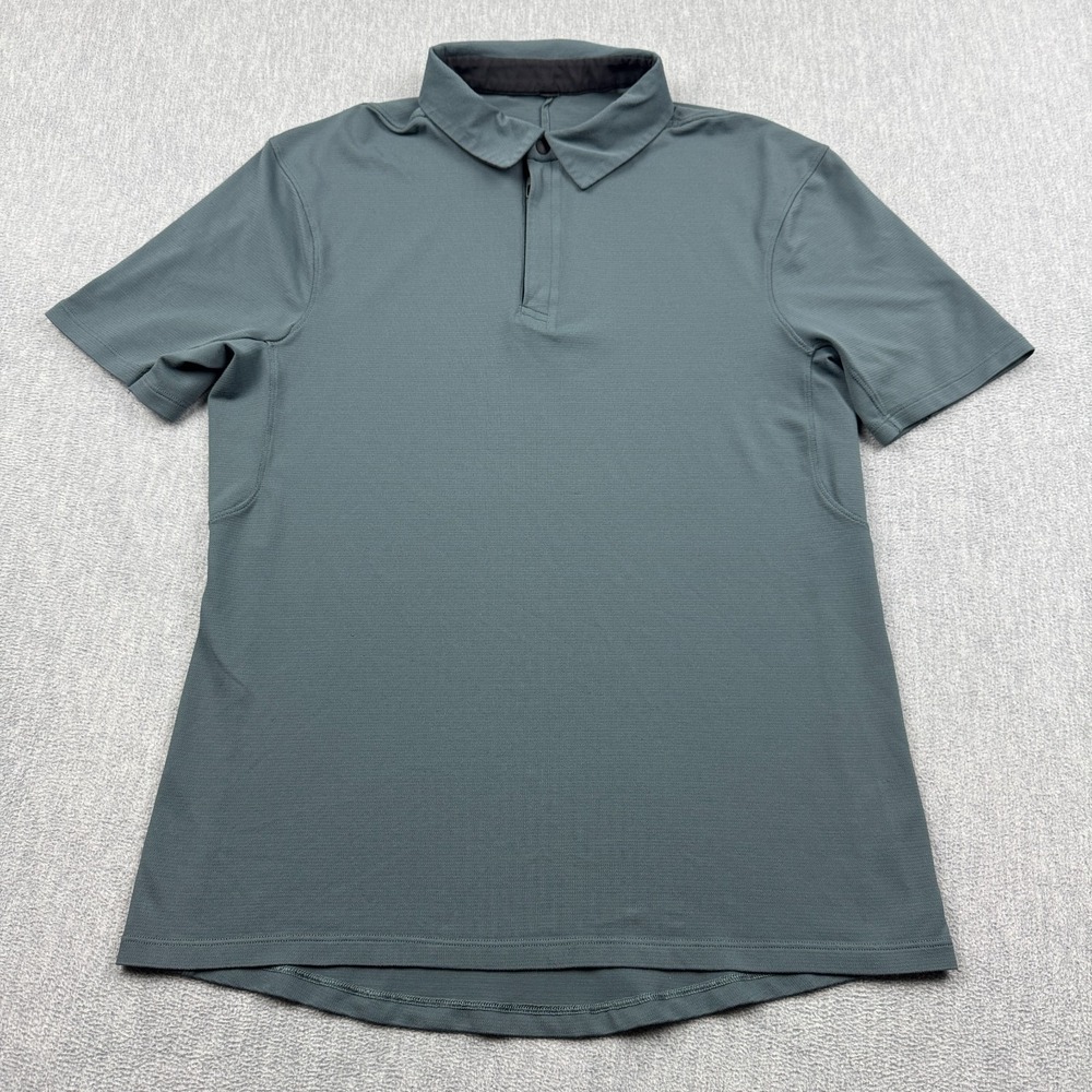 Lululemon Polo Shirt Mens Small Green Drysense Performance Golf Athletic Classic